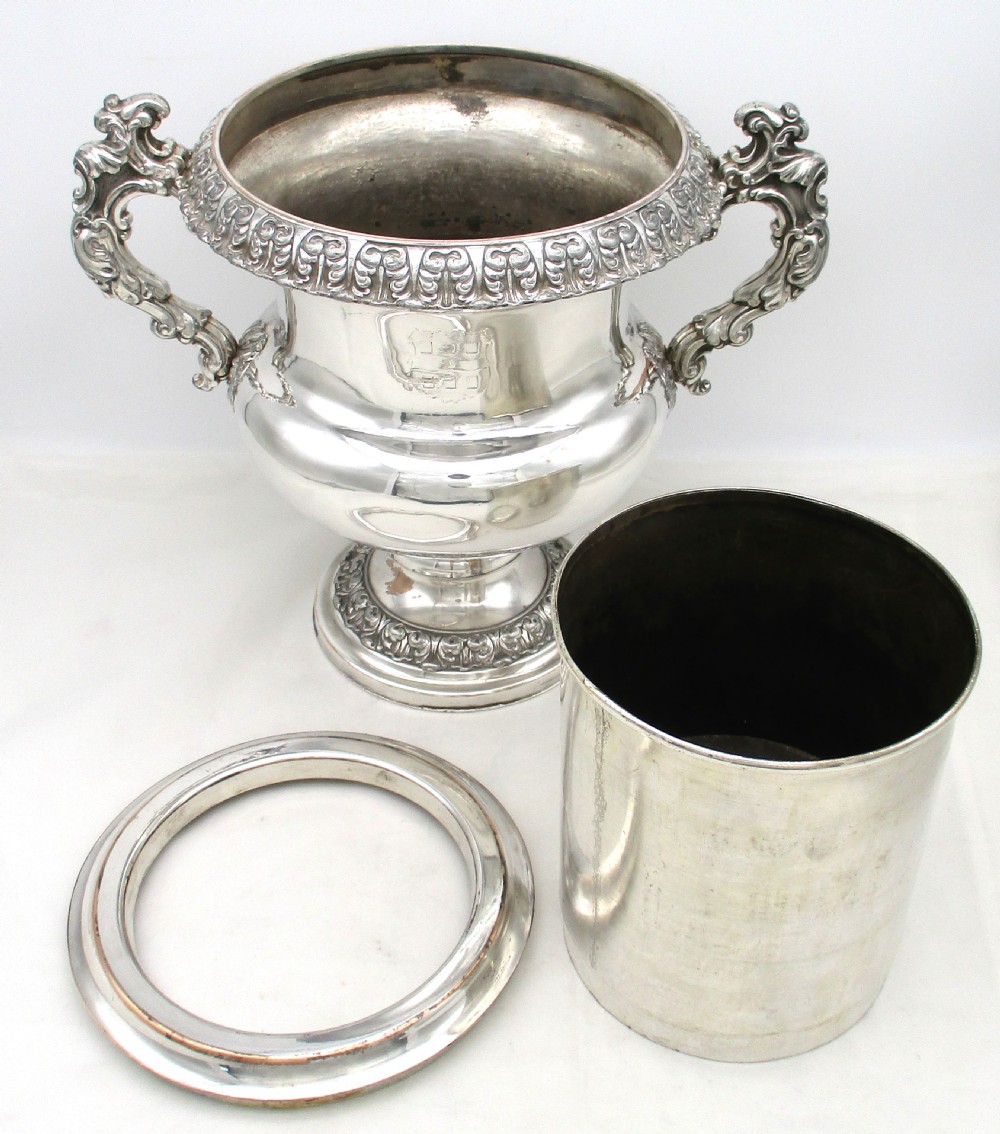 Fine Pair of Old Sheffield Plated Wine Coolers c1820 View XIII