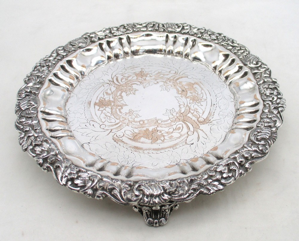 Fine Old Sheffield Plated Card Tray c1830