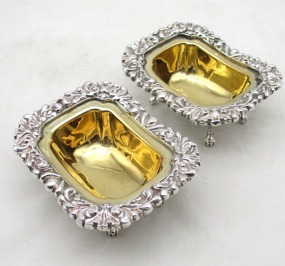Fine Pair of Old Sheffield Plated Master Salts View III