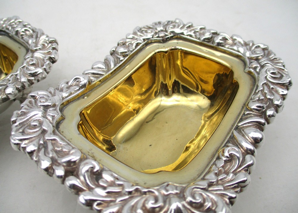 Fine Pair of Old Sheffield Plated Master Salts View VI