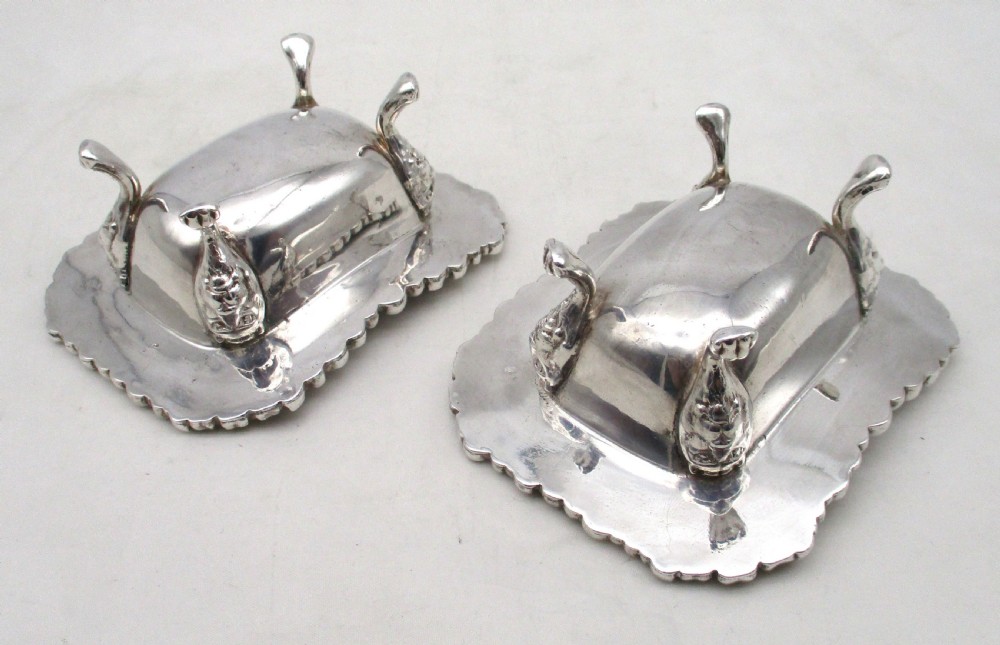 Fine Pair of Old Sheffield Plated Master Salts View VIII