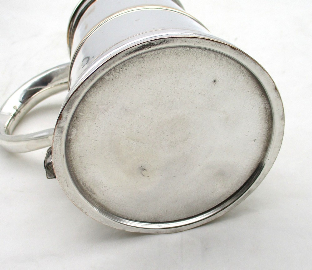George III Old Sheffield Plated Quart Tankard View VI