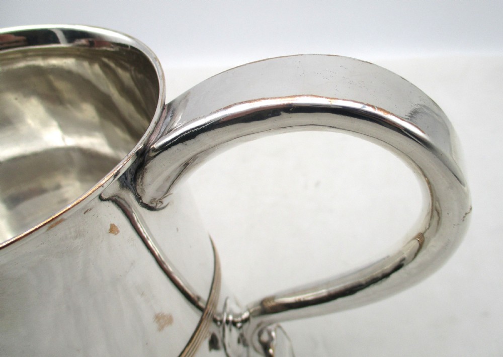 George III Old Sheffield Plated Quart Tankard View VIII
