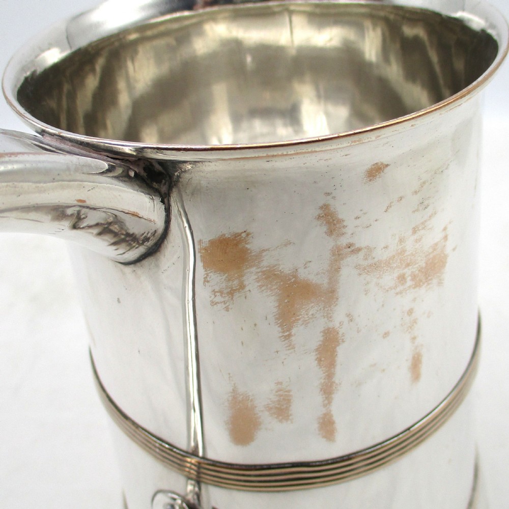 George III Old Sheffield Plated Quart Tankard View IX