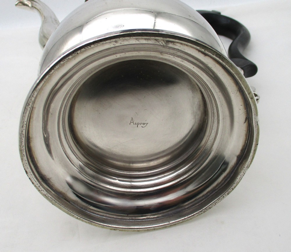 Aspreys Silver Plated Coffee Pot c1920 View VIII