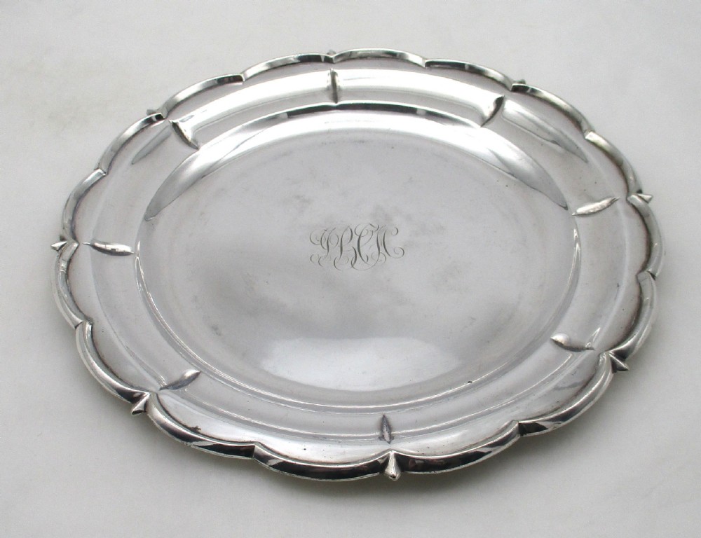Set of 6 Small Silver Plated Dinner Plates View IV