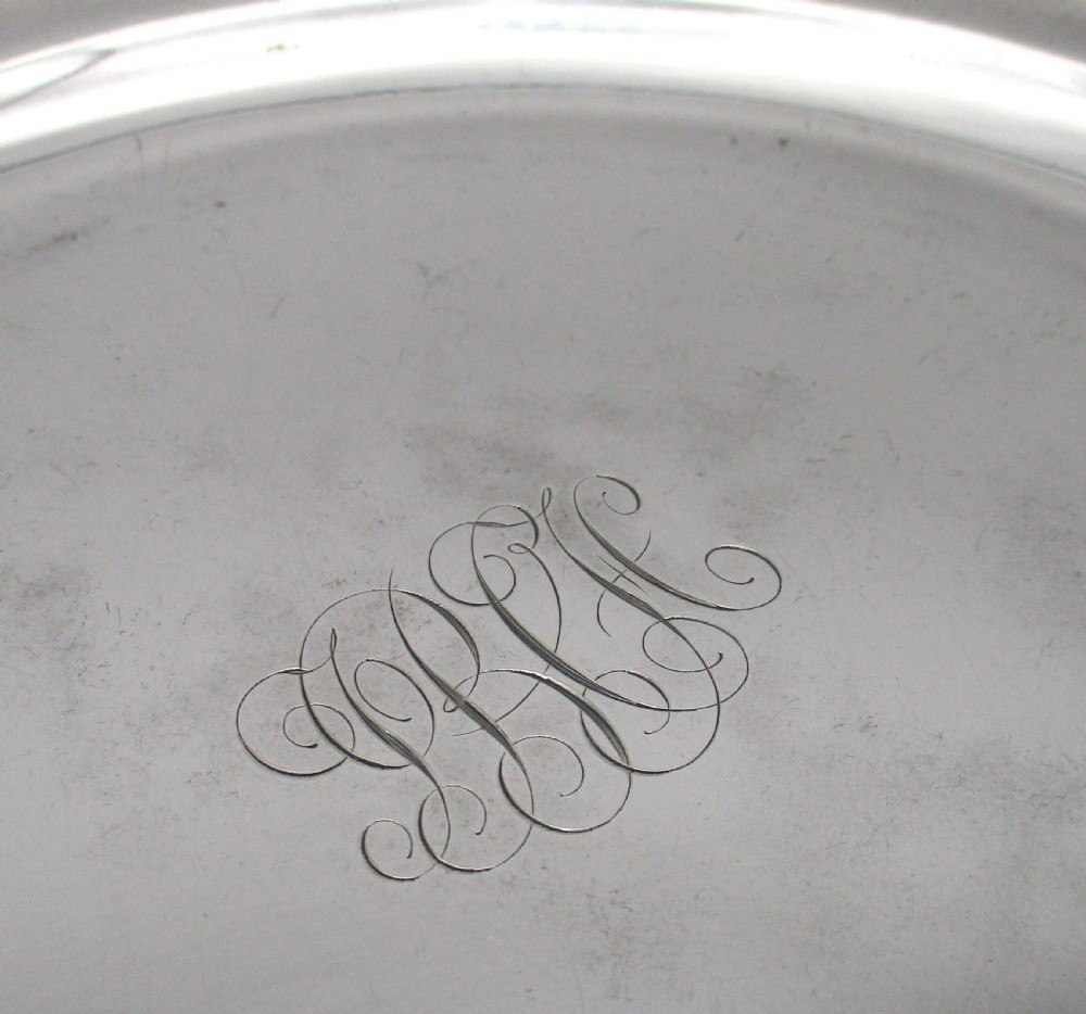 Set of 6 Small Silver Plated Dinner Plates View VI