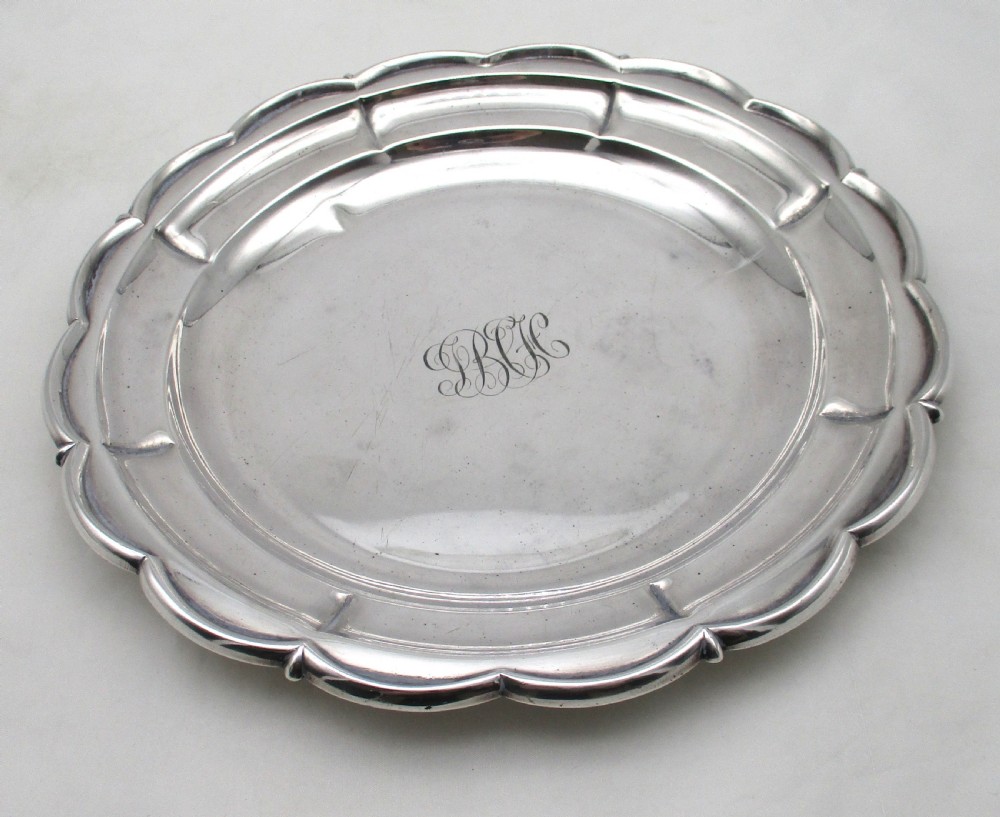 Set of 6 Small Silver Plated Dinner Plates View XI