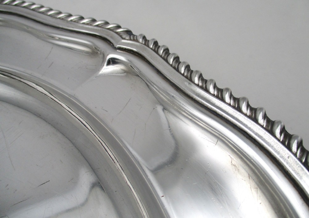 Large Gadrooned Silver Plated Meat Plate View IV