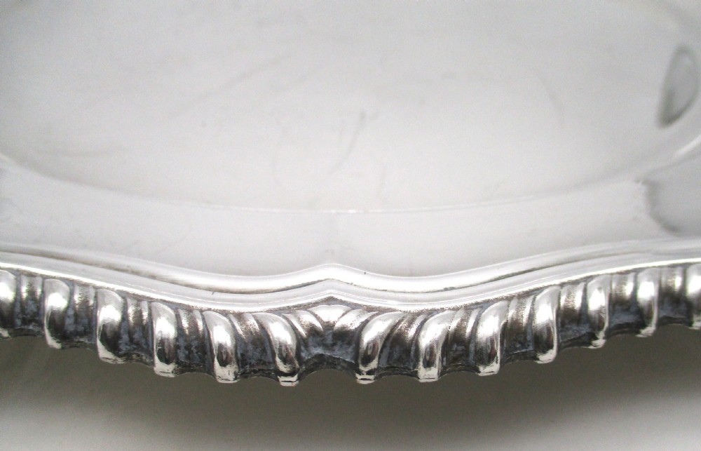 Large Gadrooned Silver Plated Meat Plate View V