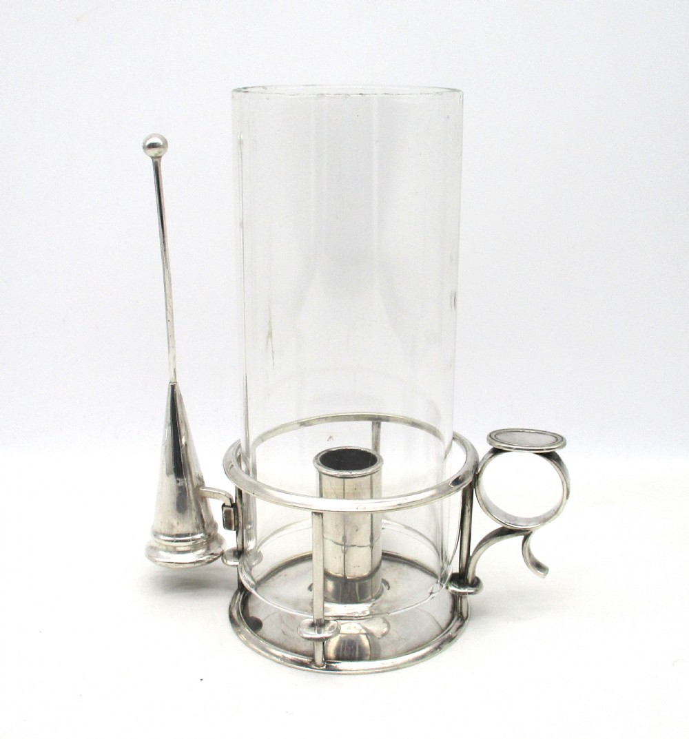 Good Silver Plated Chamber Candlestick with Shade - Elkington