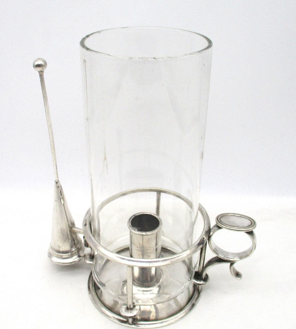 Good Silver Plated Chamber Candlestick with Shade - Elkington View II