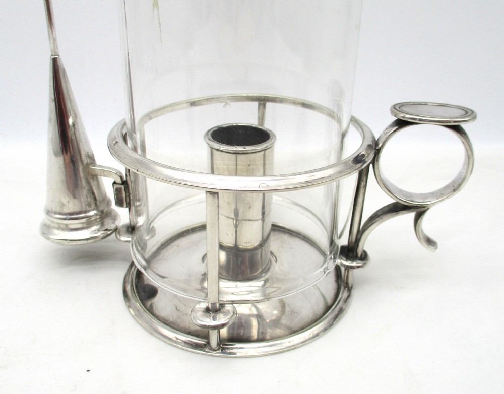 Good Silver Plated Chamber Candlestick with Shade - Elkington View III