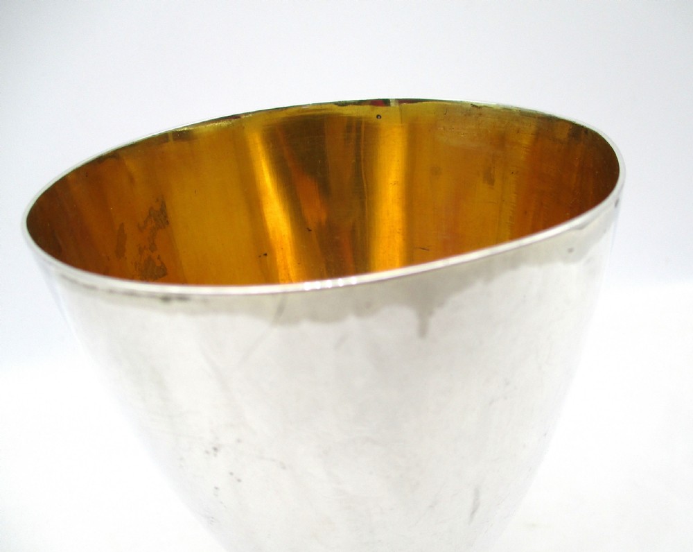 Old Sheffield Plated Wine Goblet c1800 View V