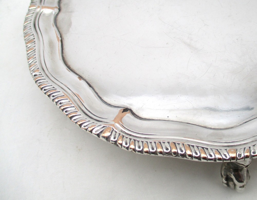 18th Century Old Sheffield Plate Card Tray View V