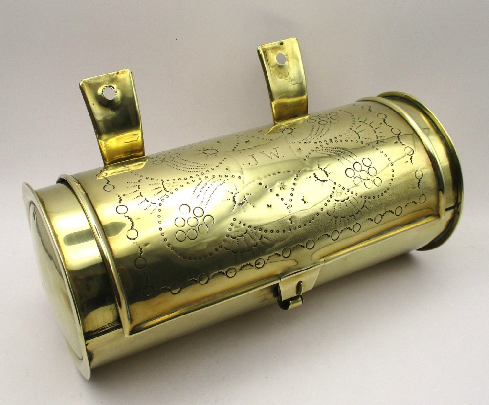 Late 18th Century Brass Candle Box