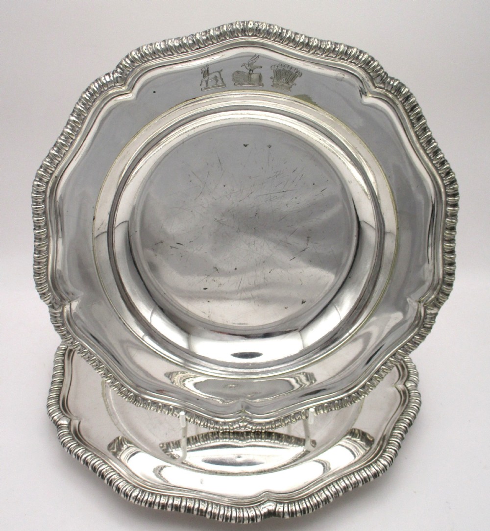 Mid 19th Century Silver Plated Bowl & Plate by Mappin Bros View II