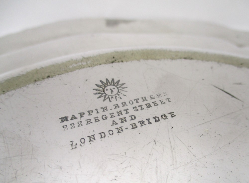 Mid 19th Century Silver Plated Bowl & Plate by Mappin Bros View VIII