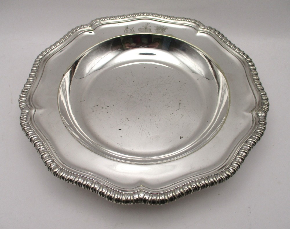 Mid 19th Century Silver Plated Bowl & Plate by Mappin Bros View IX