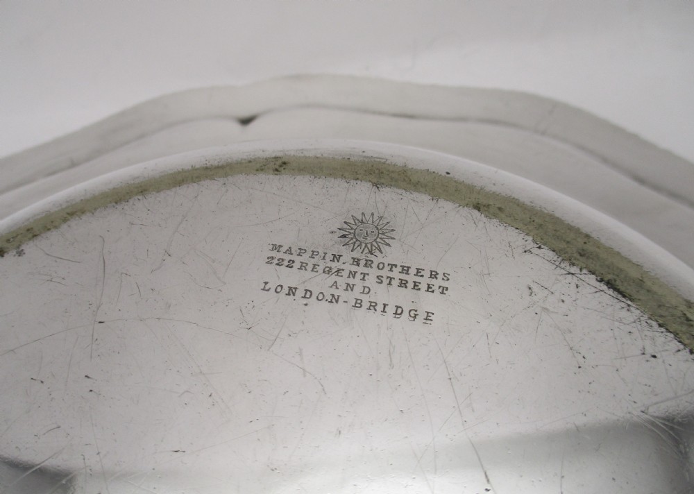 Mid 19th Century Silver Plated Bowl & Plate by Mappin Bros View XIII