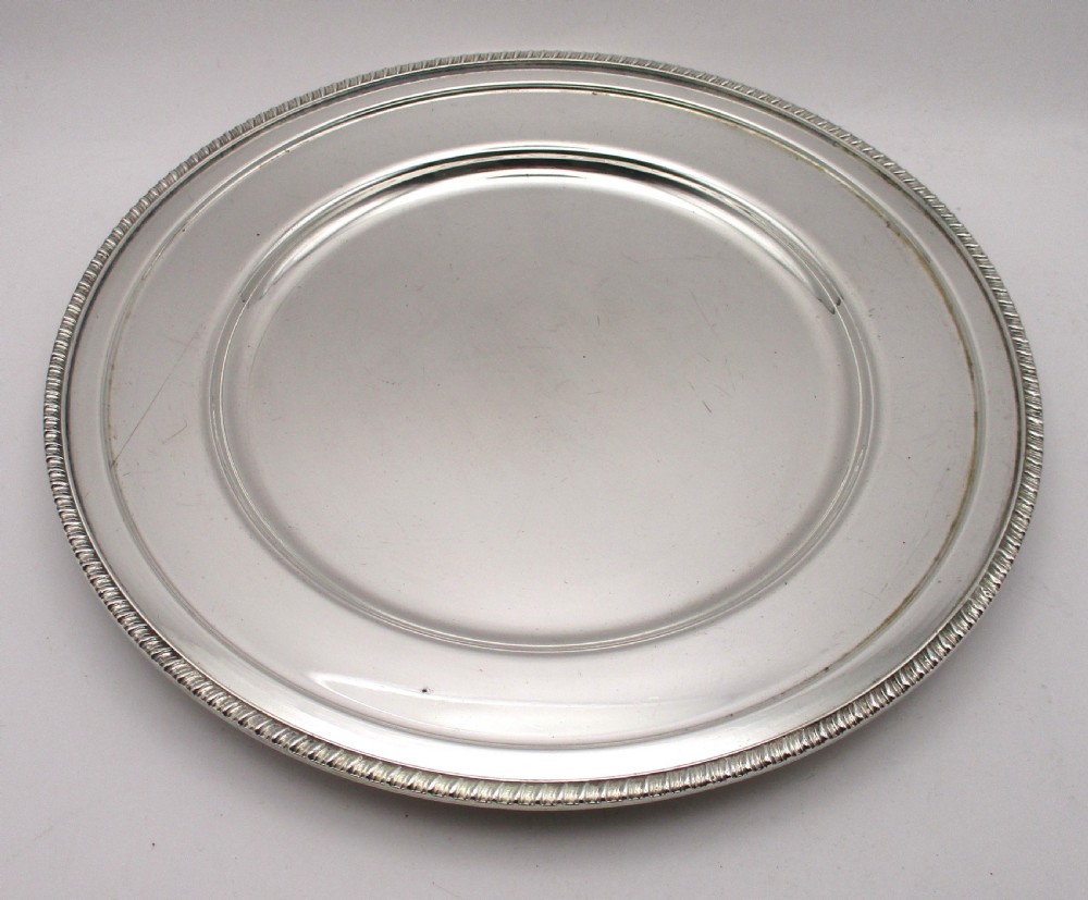 Rare set of 12 Silver Plated Dinner Plates - 11
