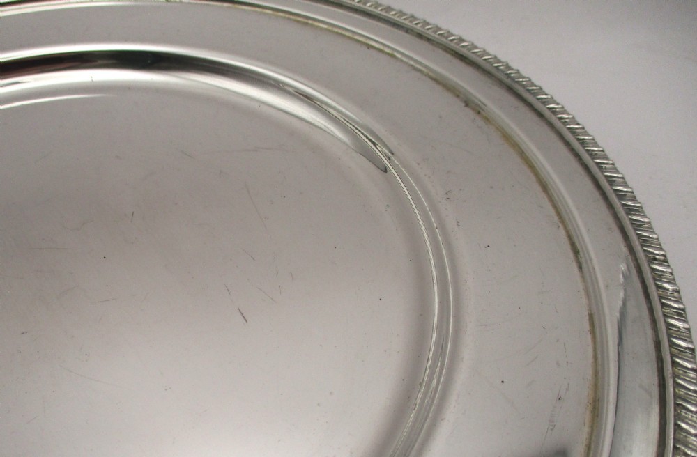 Rare set of 12 Silver Plated Dinner Plates - 11