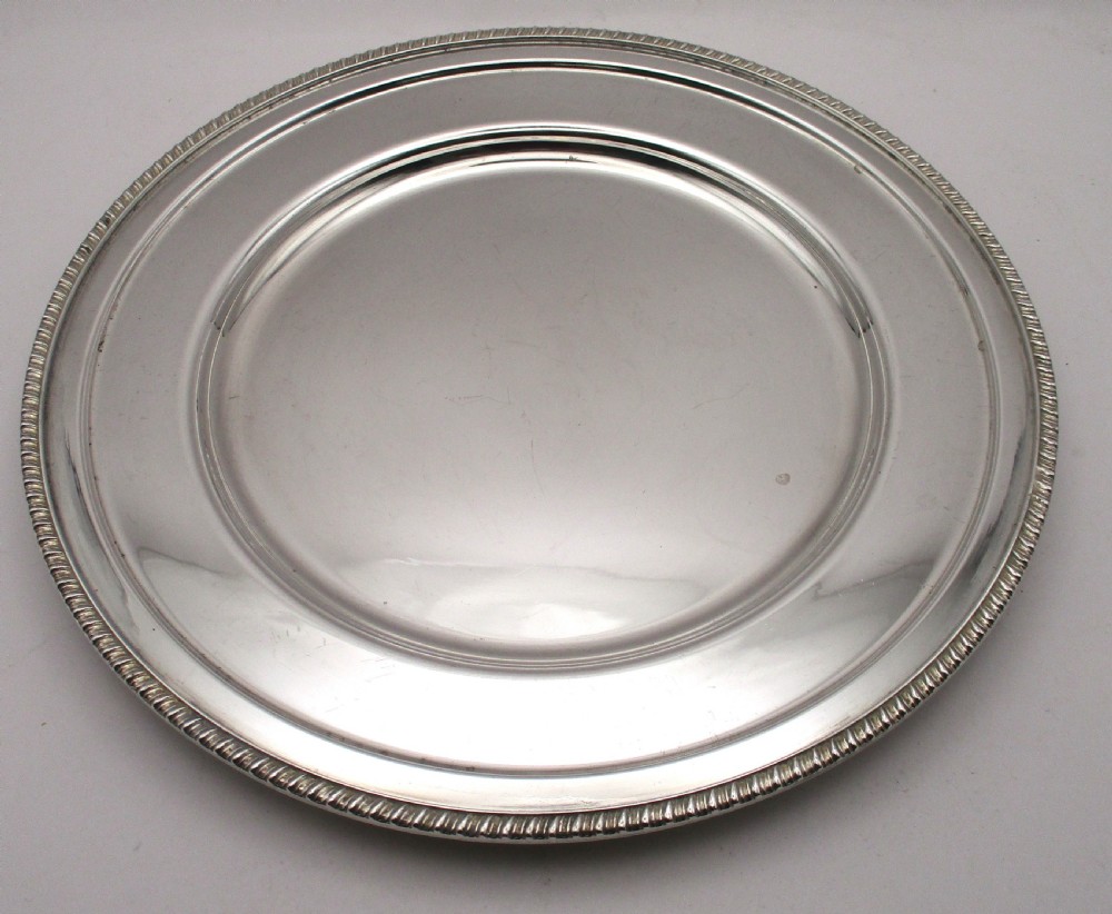 Rare set of 12 Silver Plated Dinner Plates - 11