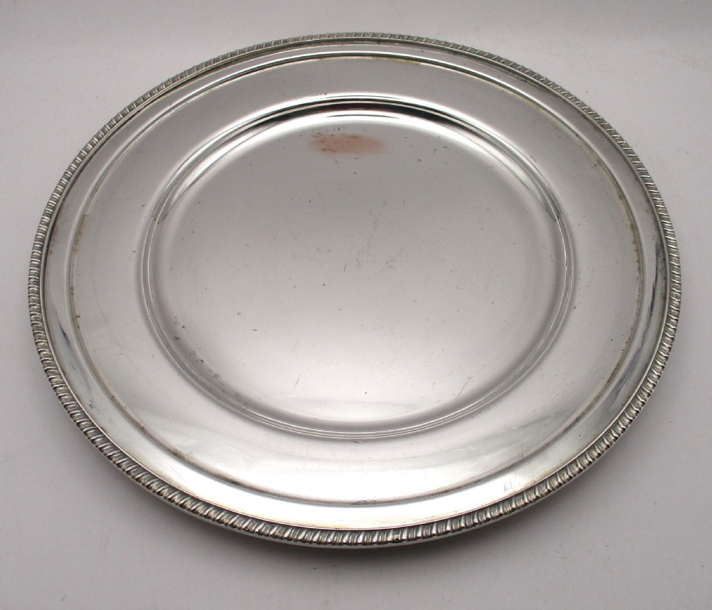Rare set of 12 Silver Plated Dinner Plates - 11
