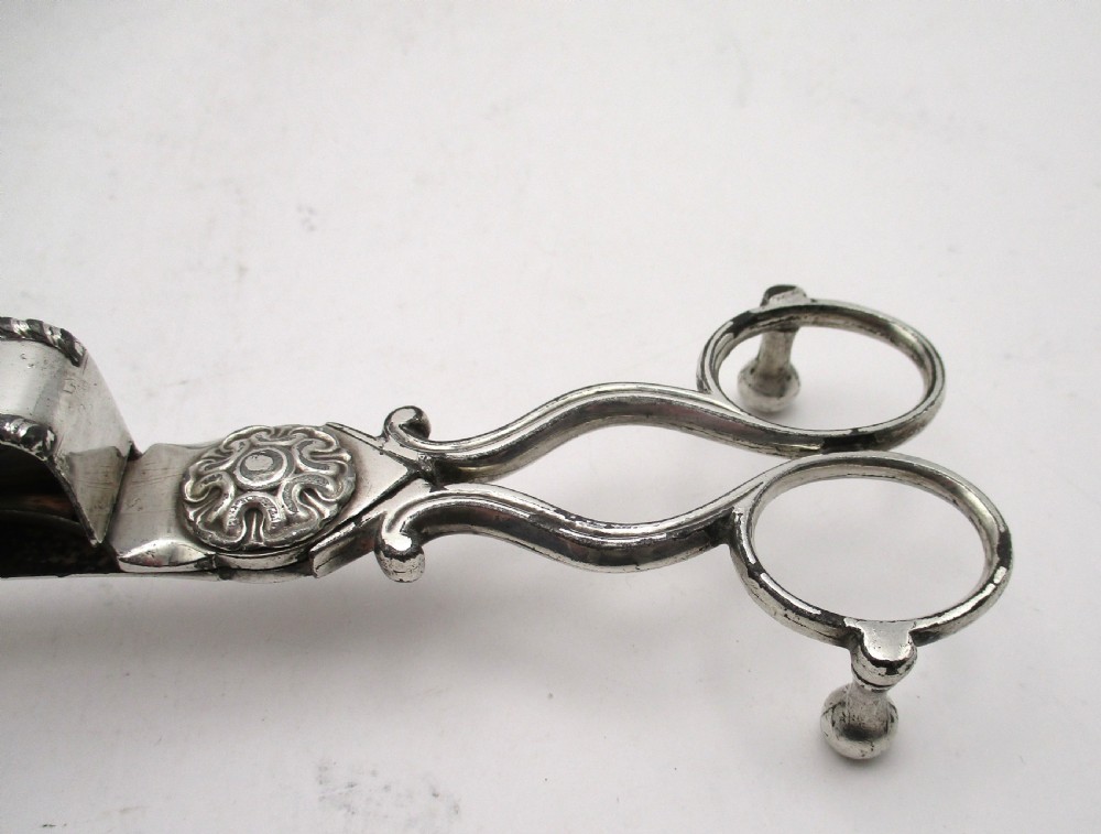 Rare Pair of Old Sheffield Plated Snips & 2 Snuffers on Tray c1810 View VI