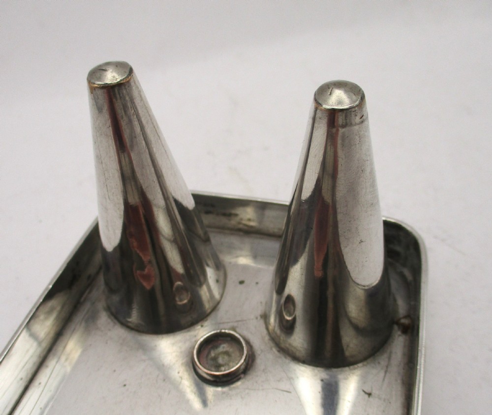 Rare Pair of Old Sheffield Plated Snips & 2 Snuffers on Tray c1810 View XII