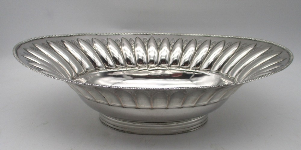 Old Sheffield Plated Basket Bowl with Crest by Holy & Parker c1804 View III