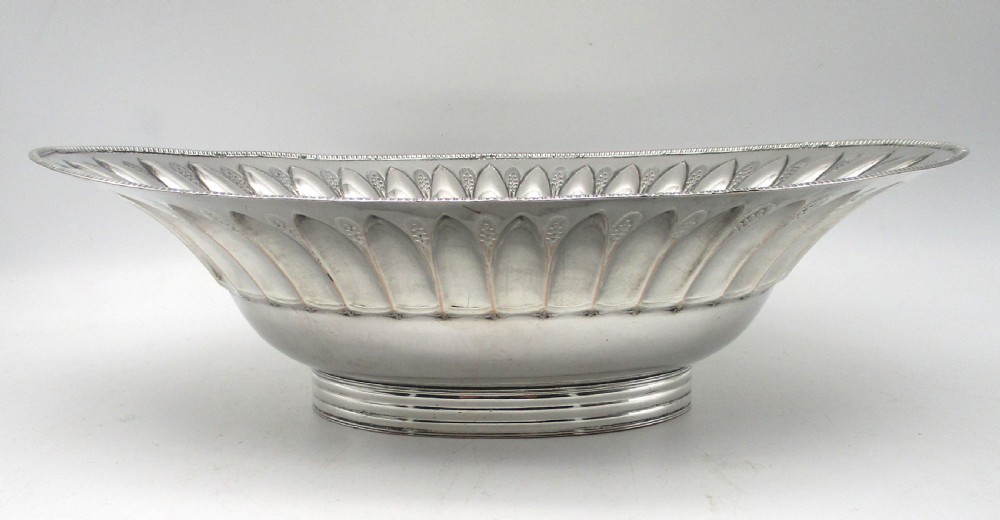 Old Sheffield Plated Basket Bowl with Crest by Holy & Parker c1804 View IV