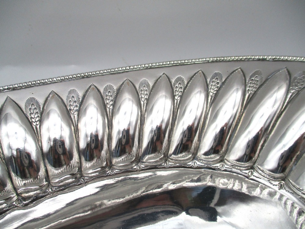 Old Sheffield Plated Basket Bowl with Crest by Holy & Parker c1804 View VI