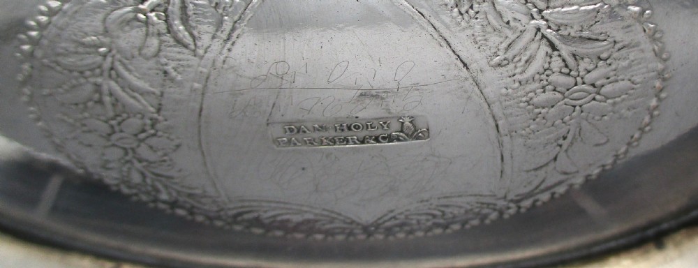 Old Sheffield Plated Basket Bowl with Crest by Holy & Parker c1804 View IX