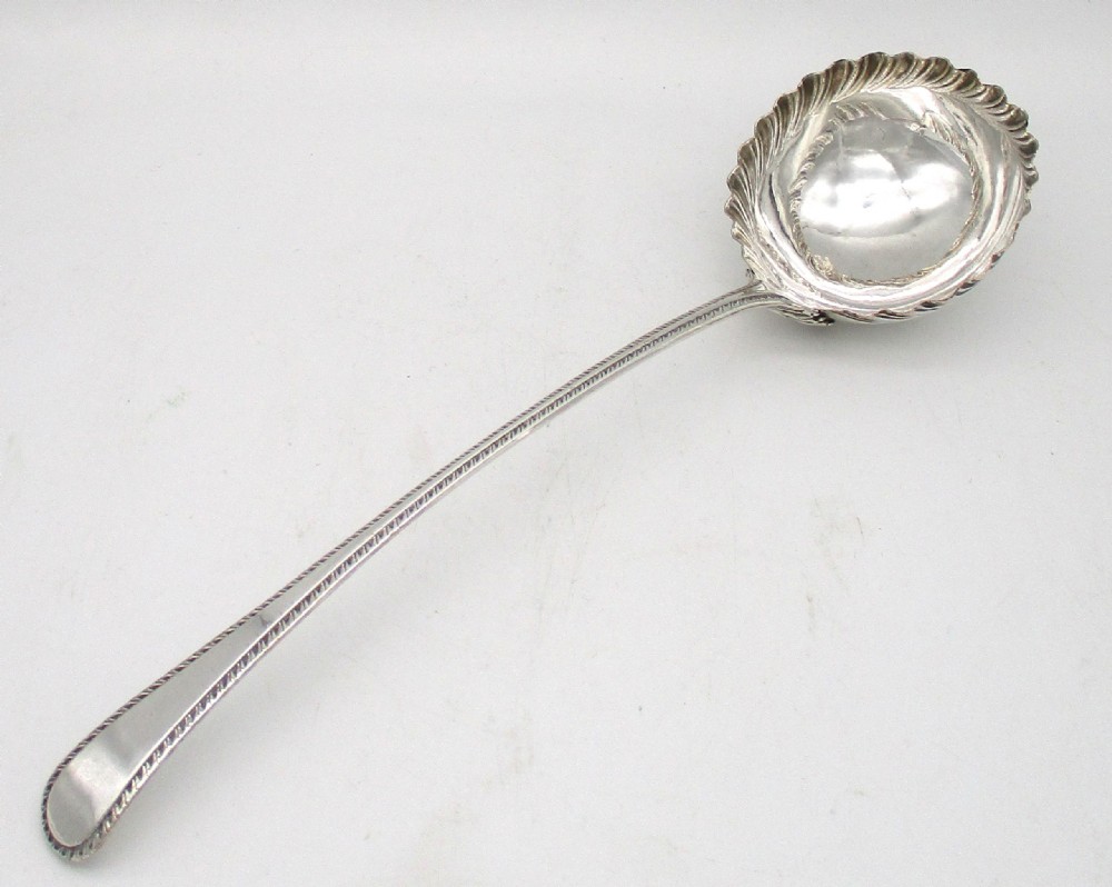 Rare 18th Century Old Sheffield Plated Soup Ladle