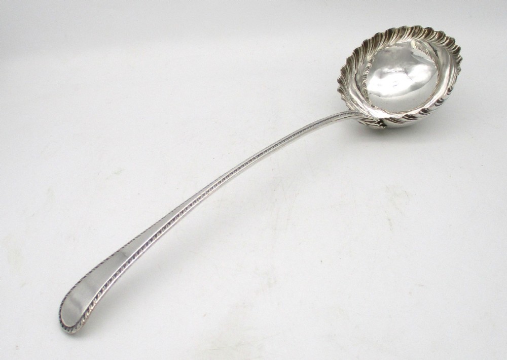 Rare 18th Century Old Sheffield Plated Soup Ladle View II