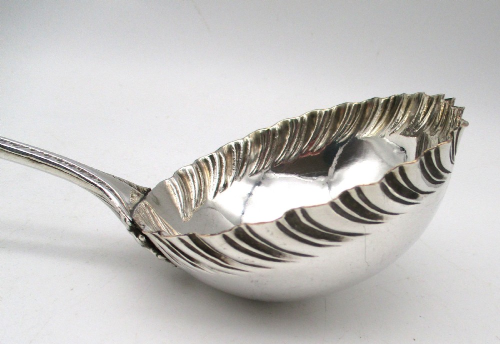 Rare 18th Century Old Sheffield Plated Soup Ladle View III