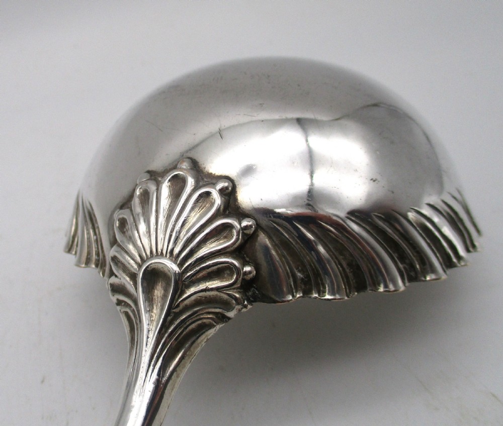 Rare 18th Century Old Sheffield Plated Soup Ladle View V