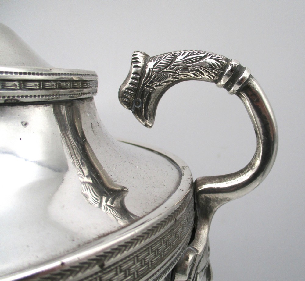 Superb Old Sheffield Plate Egyptian Revival Samovar Tea Urn c1810 View VII