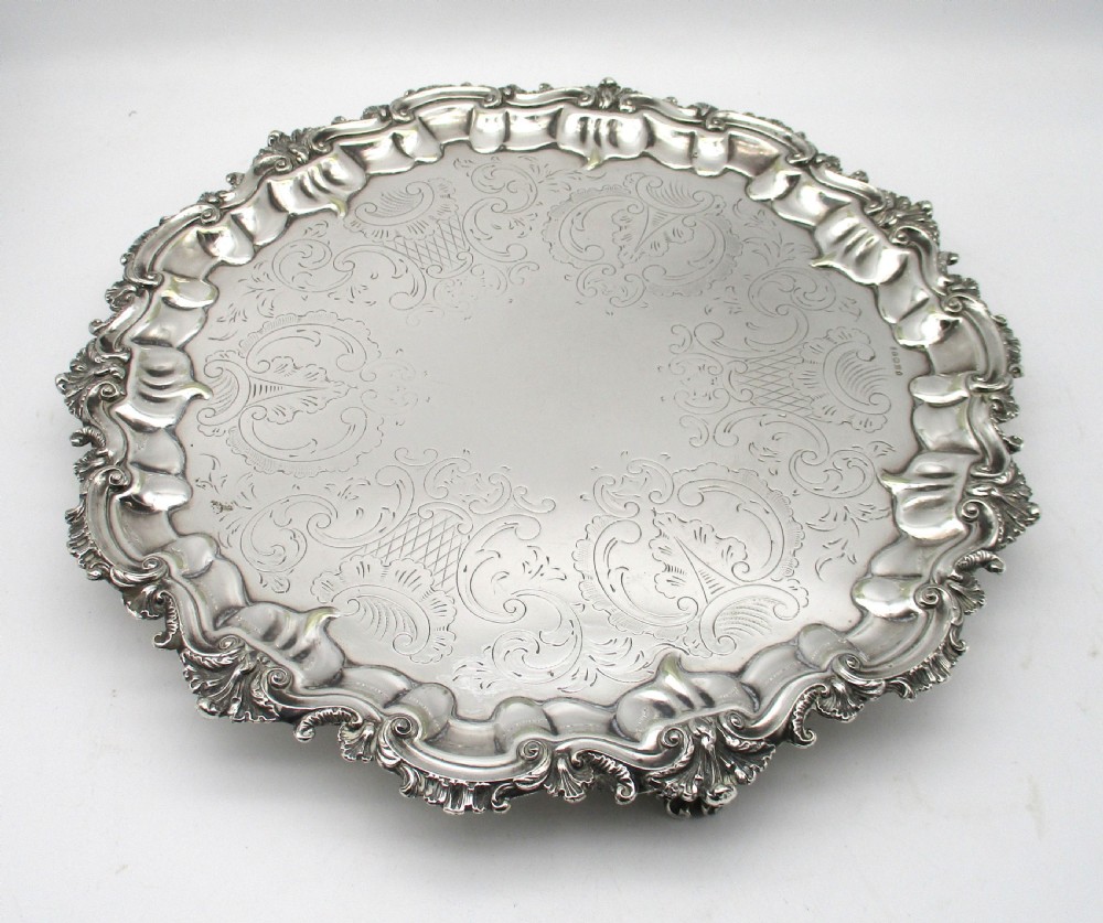 Late 19th Century Silver Plated Serving Tray by John Harrison