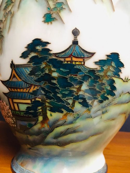 JAPANESE CLOISONNE VASE BY ANDO - ADDITIONAL PHOTO 1