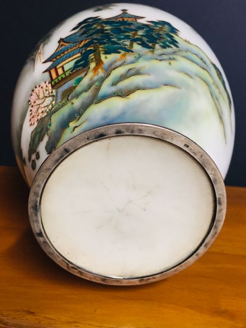 JAPANESE CLOISONNE VASE BY ANDO - ADDITIONAL PHOTO 6