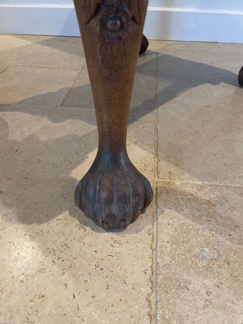 ANTIQUE VICTORIAN OAK STOOL - ADDITIONAL PHOTO 3