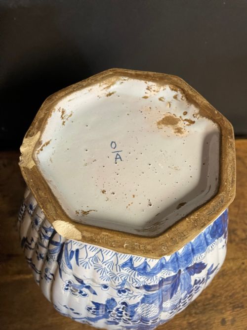 SILVER MOUNTED DELFT VASE - ADDITIONAL PHOTO 4