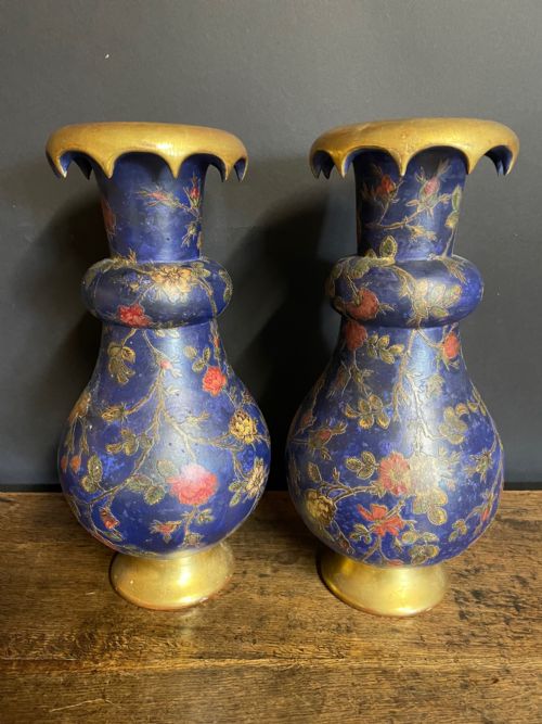 PAIR OF LACCA POVERA VASES - ADDITIONAL PHOTO 1