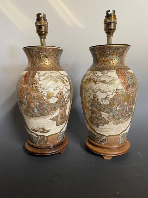Pair of Satsuma Lamps