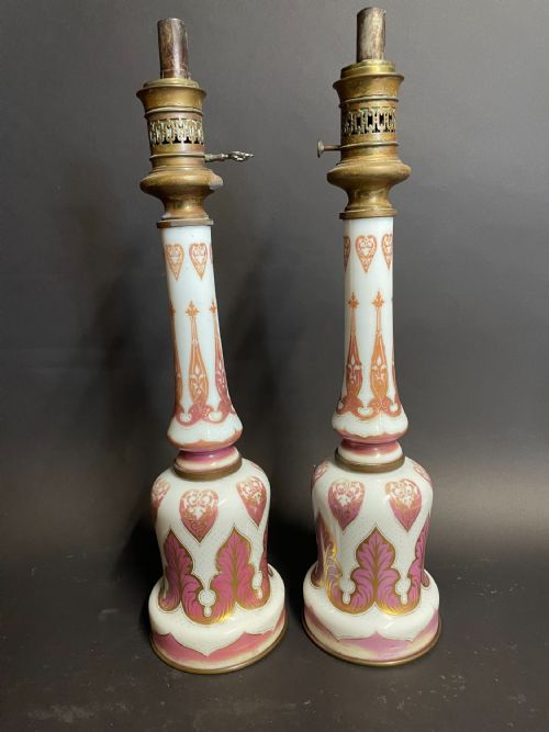 Pair of Glass Lamps