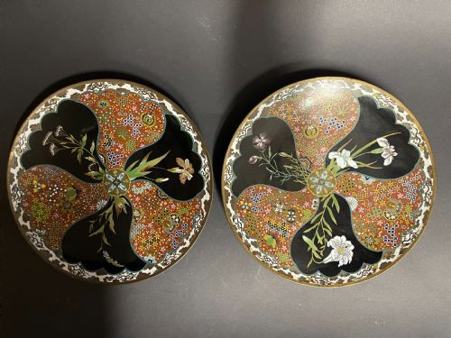 Pair of Cloisonne Dishes