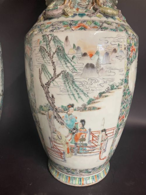 PAIR OF CHINESE VASES - ADDITIONAL PHOTO 4