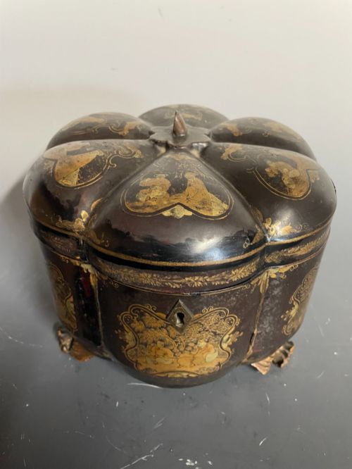 Chinese Laquer Tea Caddy